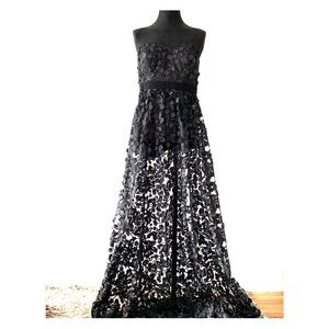 Embroidered Illusion Gown